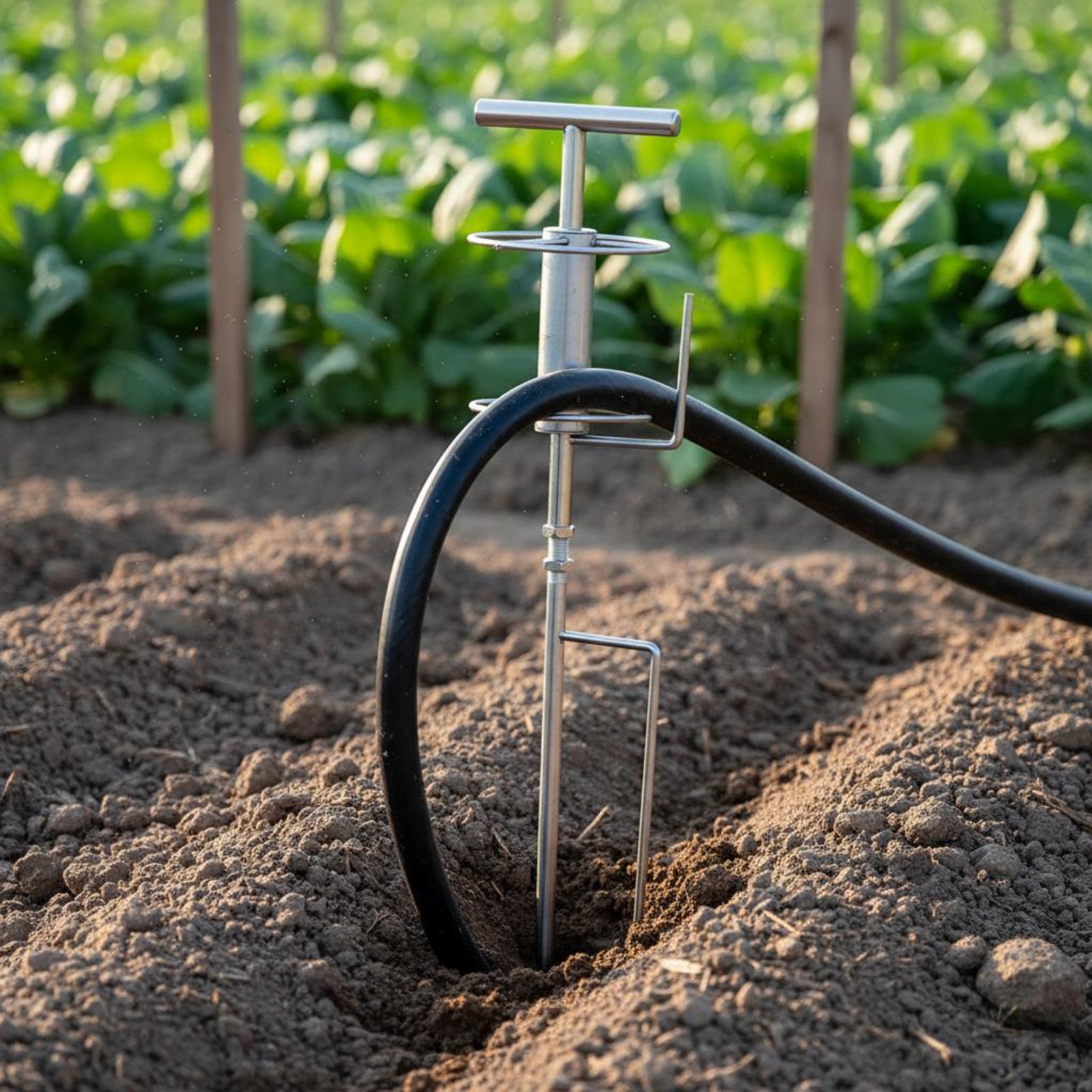 Farming Pipe For Agriculture - 農業用ホースプーラー ダブルシャフトメタルホースガイド ドラッグツール 農場灌漑用スプレーホース 果樹園・野菜畑散布用