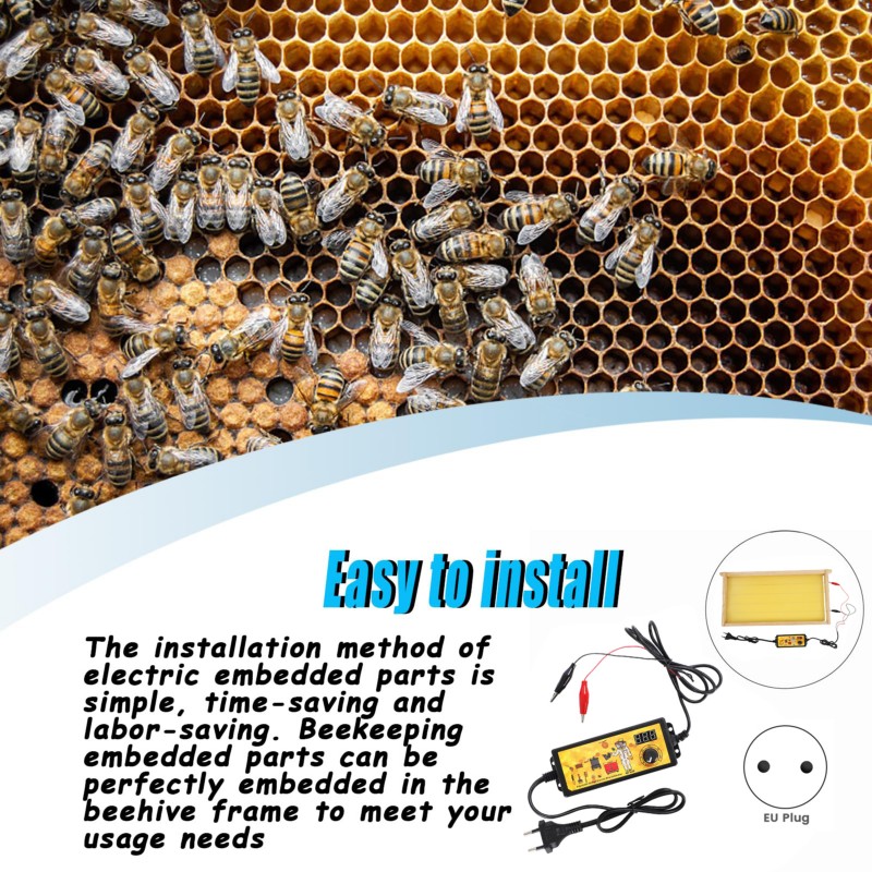 Beehive Frame Wax - ABMS製、ワックスフレーム用巣箱フレーム。養蜂用具。ワックスワイヤー埋め込み用電動工具。EUプラグ付き。
