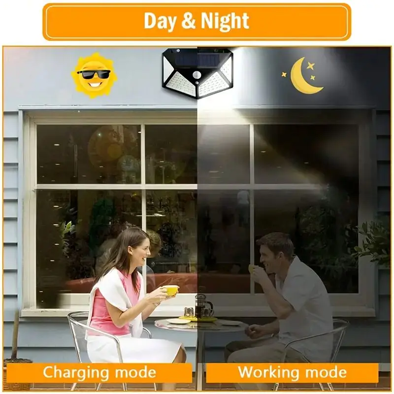 100LED屋外ソーラーガーデンライト、屋外モーションセンサ - Farming And Agriculture のレビューと価格
